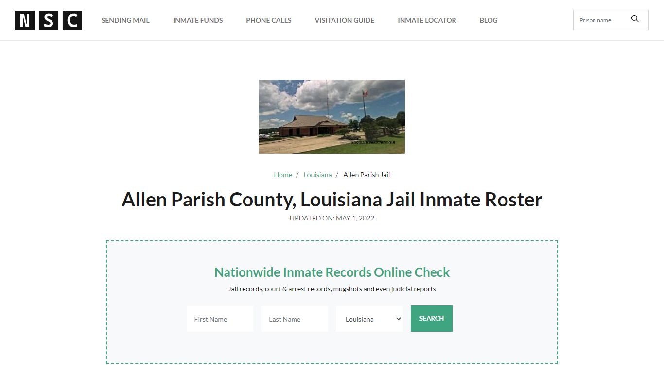 Allen Parish County, Louisiana Jail Inmate List