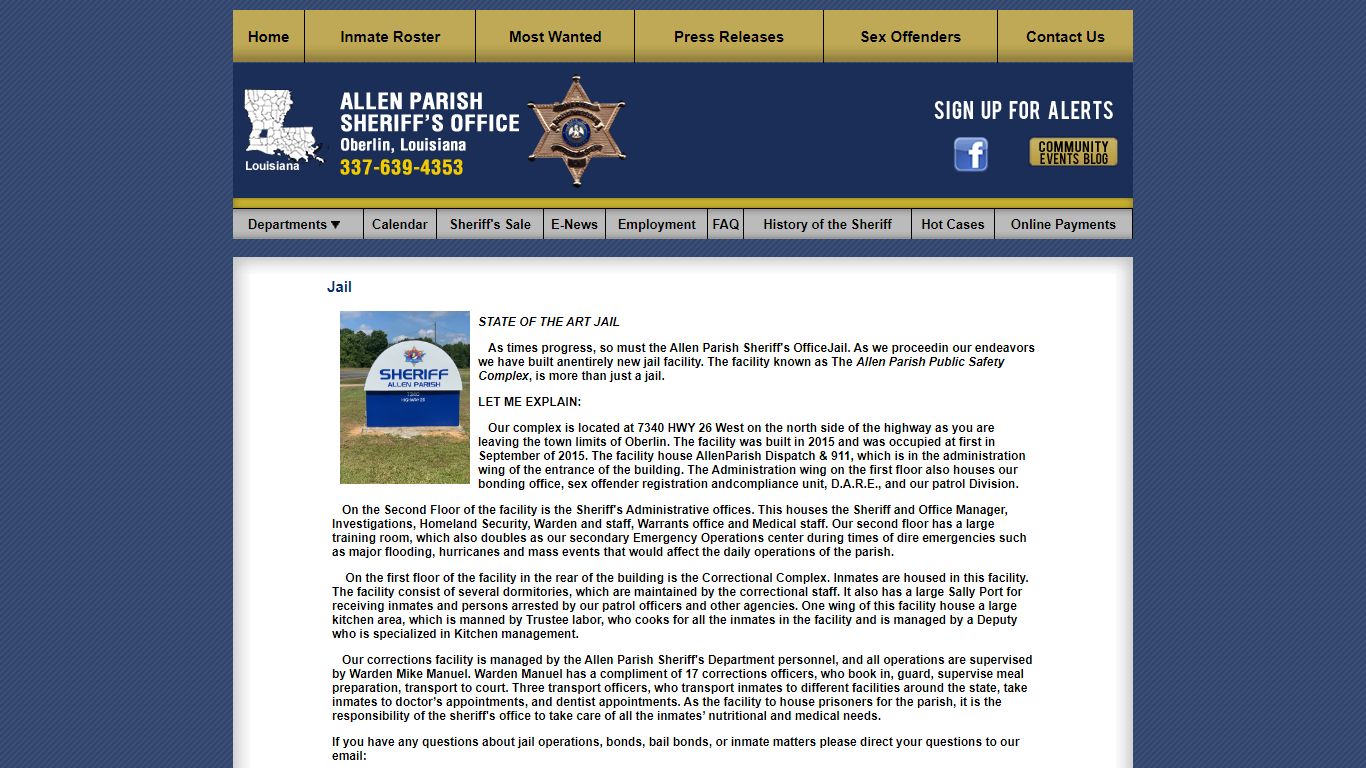 Jail - Allen Parish Sheriff's Office
